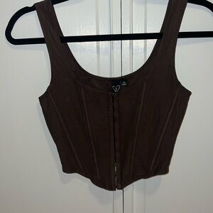 Brown corset top